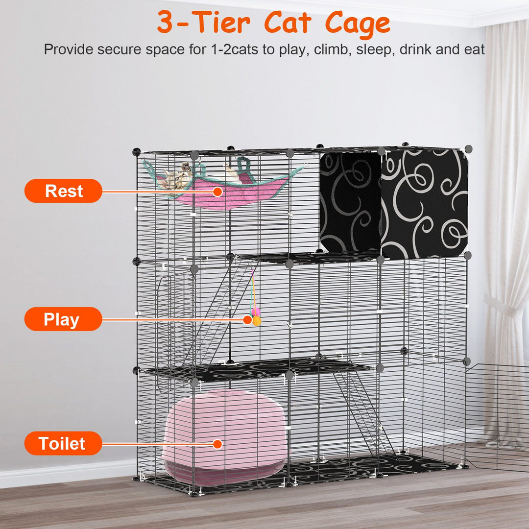 GBruno Playpen With Hammock Toy Ball Ladder