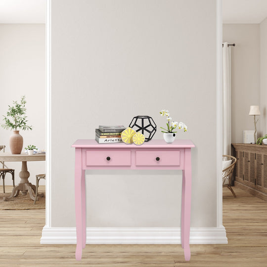 Writing Desk 2-Tier Vanity Desk Computer Desk with 4 Drawers