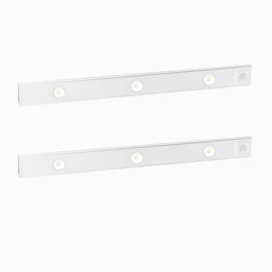 2Pack Rechargeable Cabinet Light Motion Sensor Light Cordless LED Closet Lamp 3 Colors Dimmable Light for Kitchen Cabinet