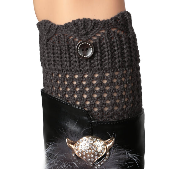 Women Winter Crochet Knit Leg Warmers