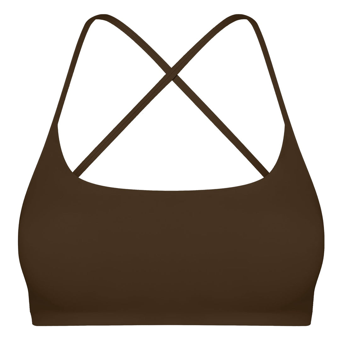 Women Cross Back Sport Bras Padded StrappyÊCrop Open Back Low Impact Bras SexyÊFitnessÊTank Tops with Removable Pads Thin Straps for Gym Yoga Workout
