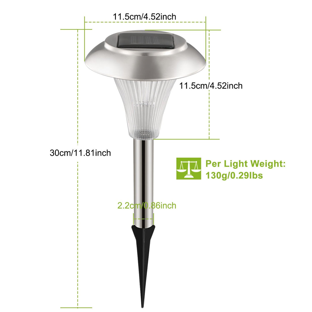 24Packs Solar Garden Lights Outdoor IP44 Waterproof Solar Pathway Lights Color Changing Landscape Lamps 10Hrs Lawn Lighting for Yard Driveway Walkway