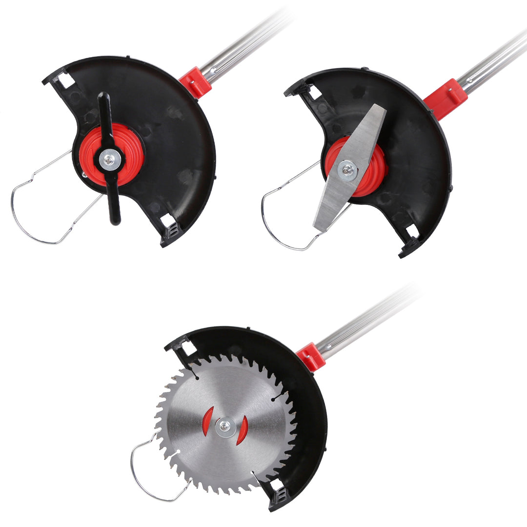 25Pcs Trimmer Blades Head Replacement Set 1Pc 5.91” Alloy Blade 4Pcs 5.71” Stainless Steel Blades 20Pcs 5.31” Plastic Bl