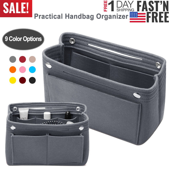 Felt Handbag Insert Organizer Purse Tote Shaper Bag in Bag Cosmetic Bag Handbag Purse Organizer