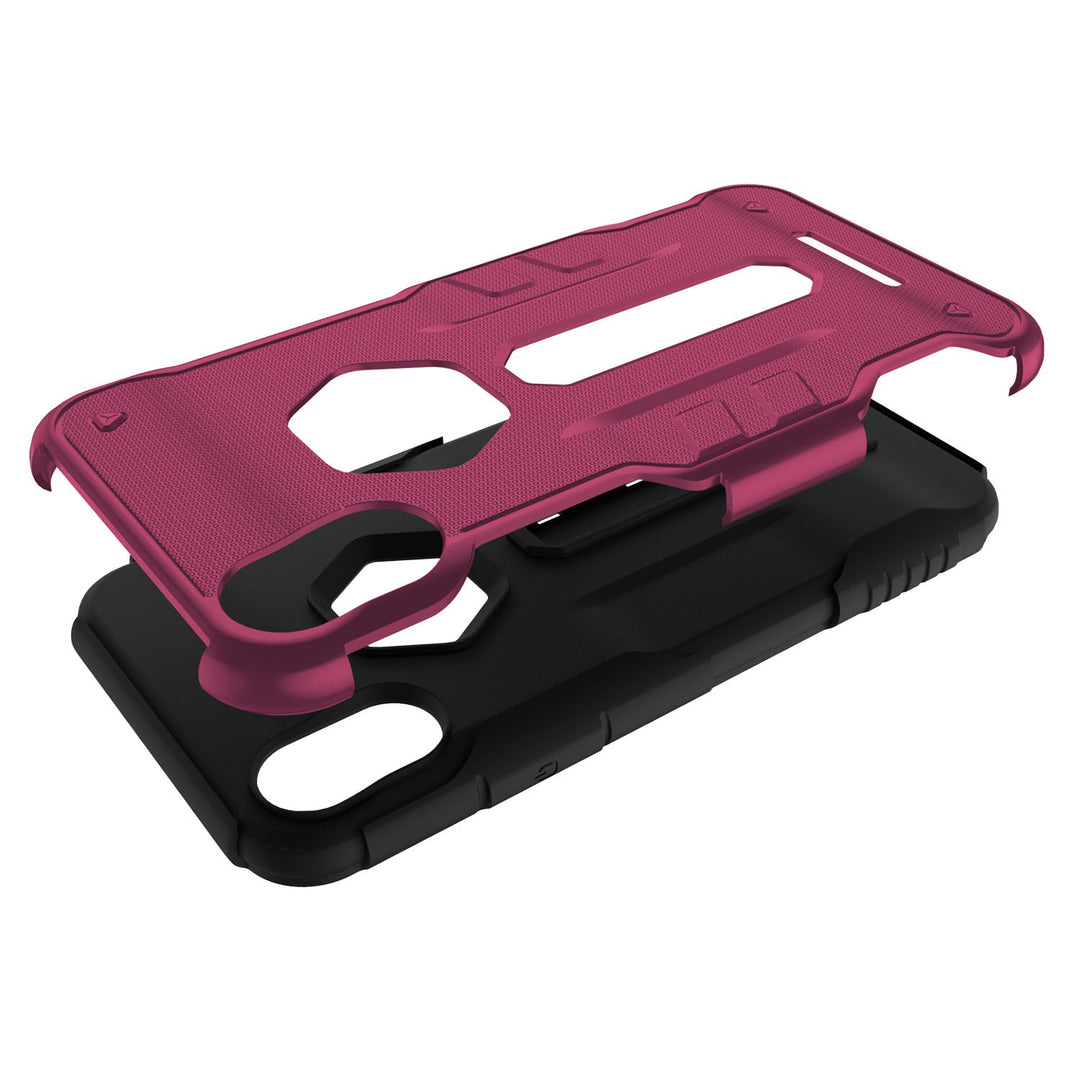 Rugged Phone Case for iPhone X Drop-protection Phone Case with Kickstand Heavy Duty Dual Layers Phone Protective Cover