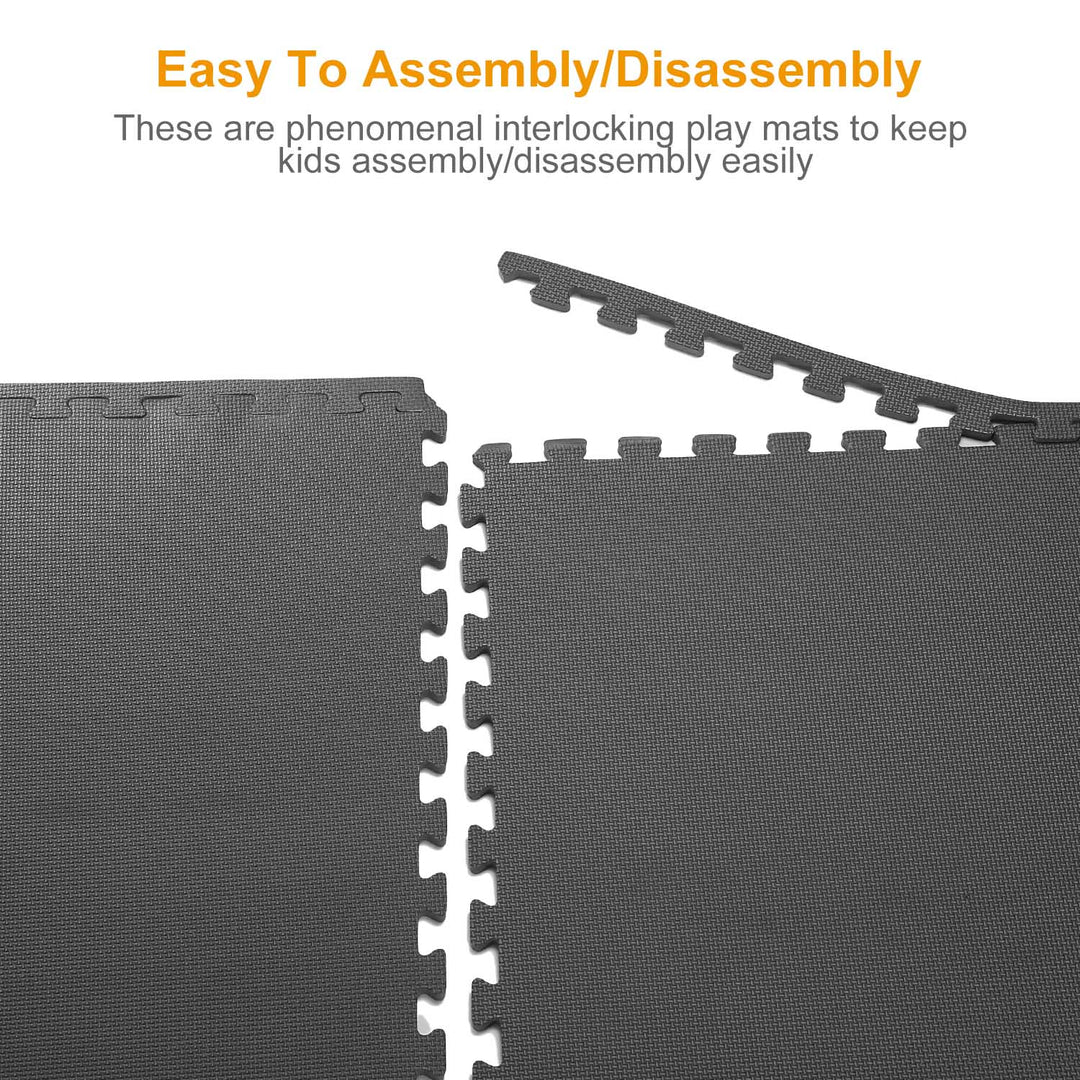Puzzle Exercise Mat Foam Gym EVA Mat Interlocking Tiles Protective Flooring for Gym Equipment and Cushion for Workouts