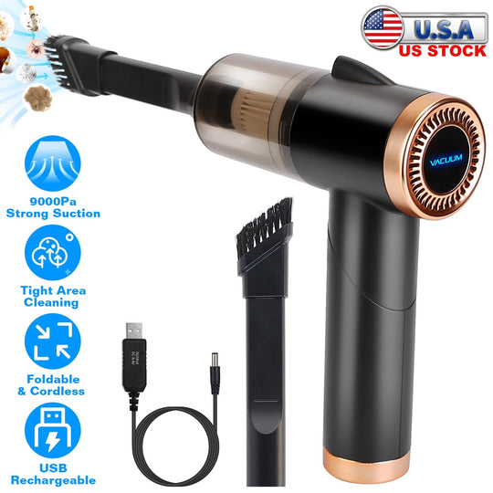 120W 9000PA Cordless Handheld Vacuum Cleaner w/ Searchlight Portable Rechargeable Car Auto Home Duster