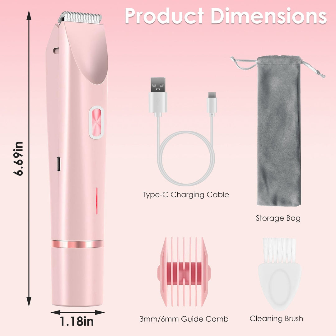2-in-1 Women’s Bikini & Body Shaver – Waterproof, Rechargeable, Dual Head