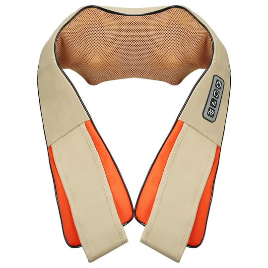 Neck Shoulder Massager Electric Back Massage Cape with Heat Deep Tissue 3D Kneading Massage Neck Waist Shiatsu Massager Pillow for Muscles Pain Relief