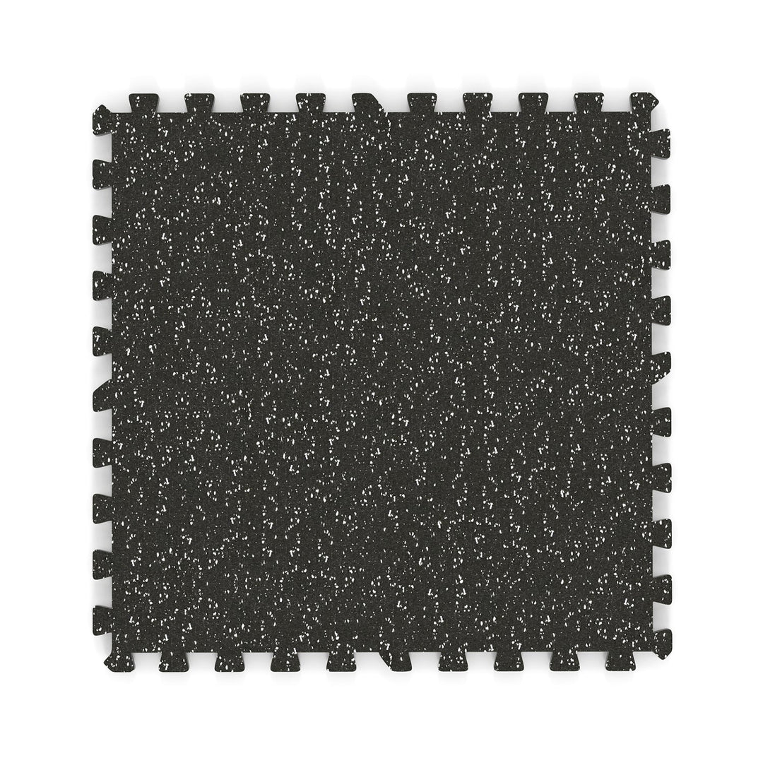 Interlocking Rubber Exercise Mat 48 Sq Ft with Borders