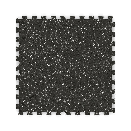 Interlocking Rubber Exercise Mat 48 Sq Ft with Borders