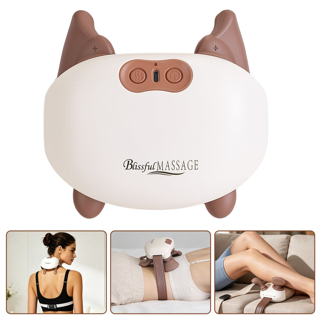 Cordless Neck Massager with Heat & Shiatsu Kneading