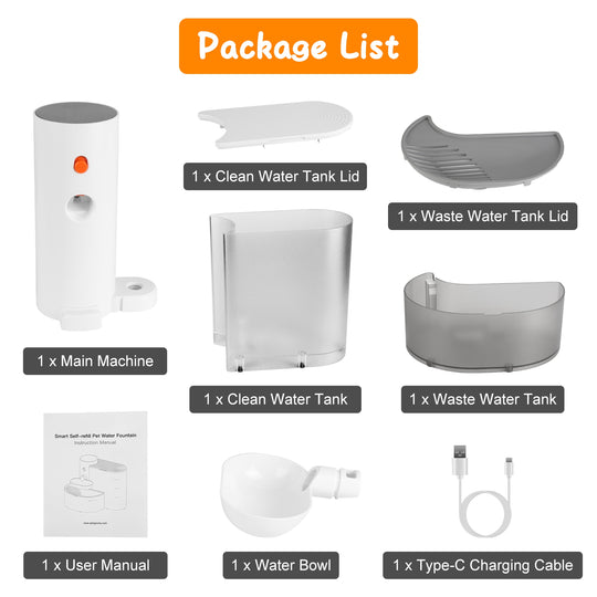 GBruno 3L Cordless Pet Water Fountain with Timer