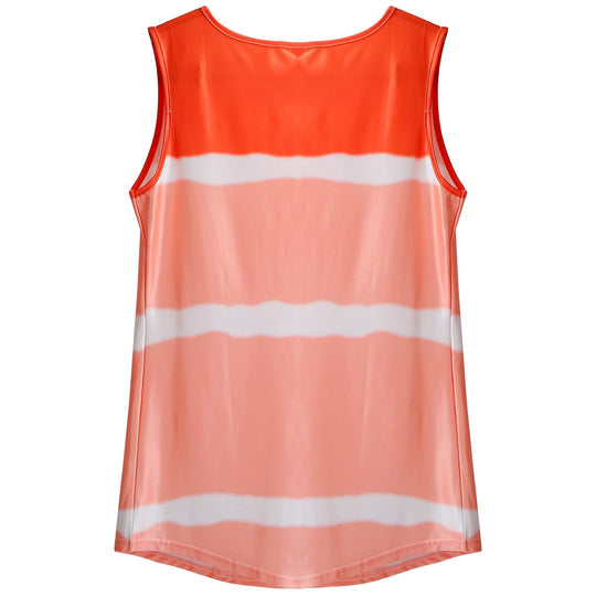 Women Tie-dye Sleeveless Tank Tops Summer Loose T Shirts Tops Button Down Shirts Vest Blouse Plus Size