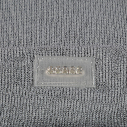 Unisex 5 LED Knitted Beanie Winter Warm Hat Camping Jogging Running Cap Headlamp
