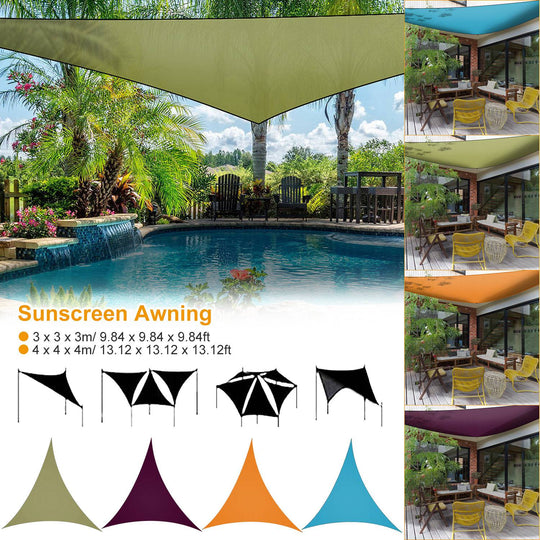 Shade Sail Patio Cover Shade Canopy Camping Sail Awning Sail Sunscreen Shelter Triangle Cover For Kindergarten Playground Outdoor