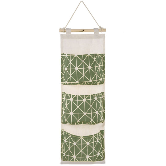 Wall Mounted Storage Bag Door Closet Hanging Storage Bag Organizer Waterproof 3 Pockets Pouch
