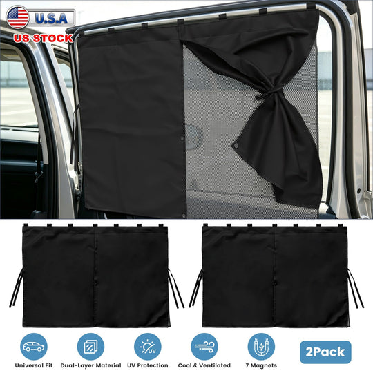 Magnetic Car Window Shades - 3 Adjustable Modes, UV Protection