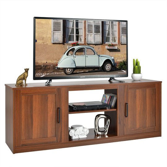 TV Stand with Double Barn Doors for TVs up to 65 Inch