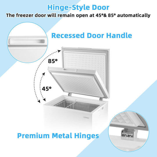 3.5/5 Cu.ft Compact Chest Freezer with Removable Storage Basket