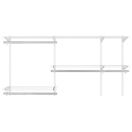 Custom Closet Organizer Kit 3 to 5 Feet Wall-Mounted Closet System with Hang Rod