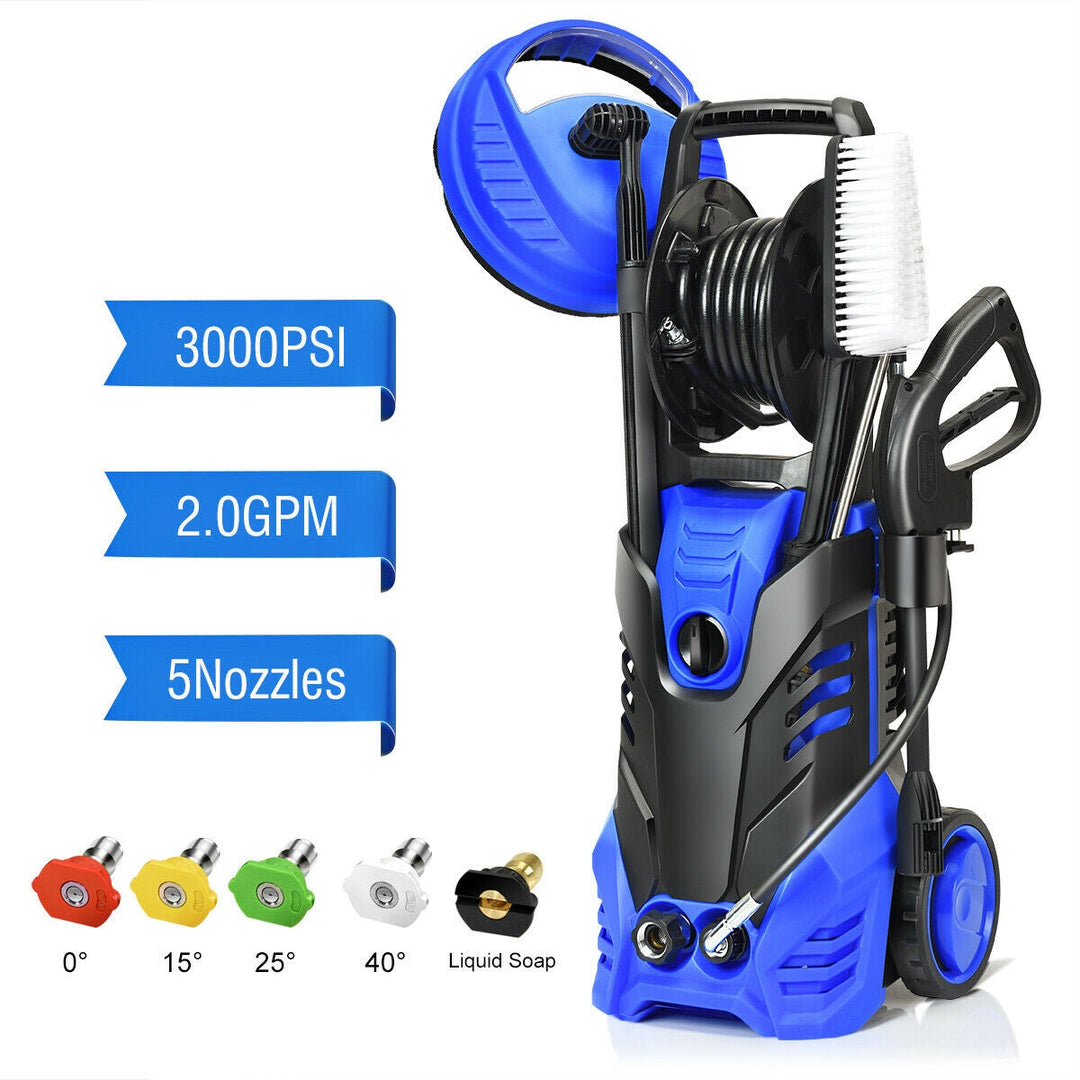 3000 PSI Electric High Pressure Washer With Patio Cleaner