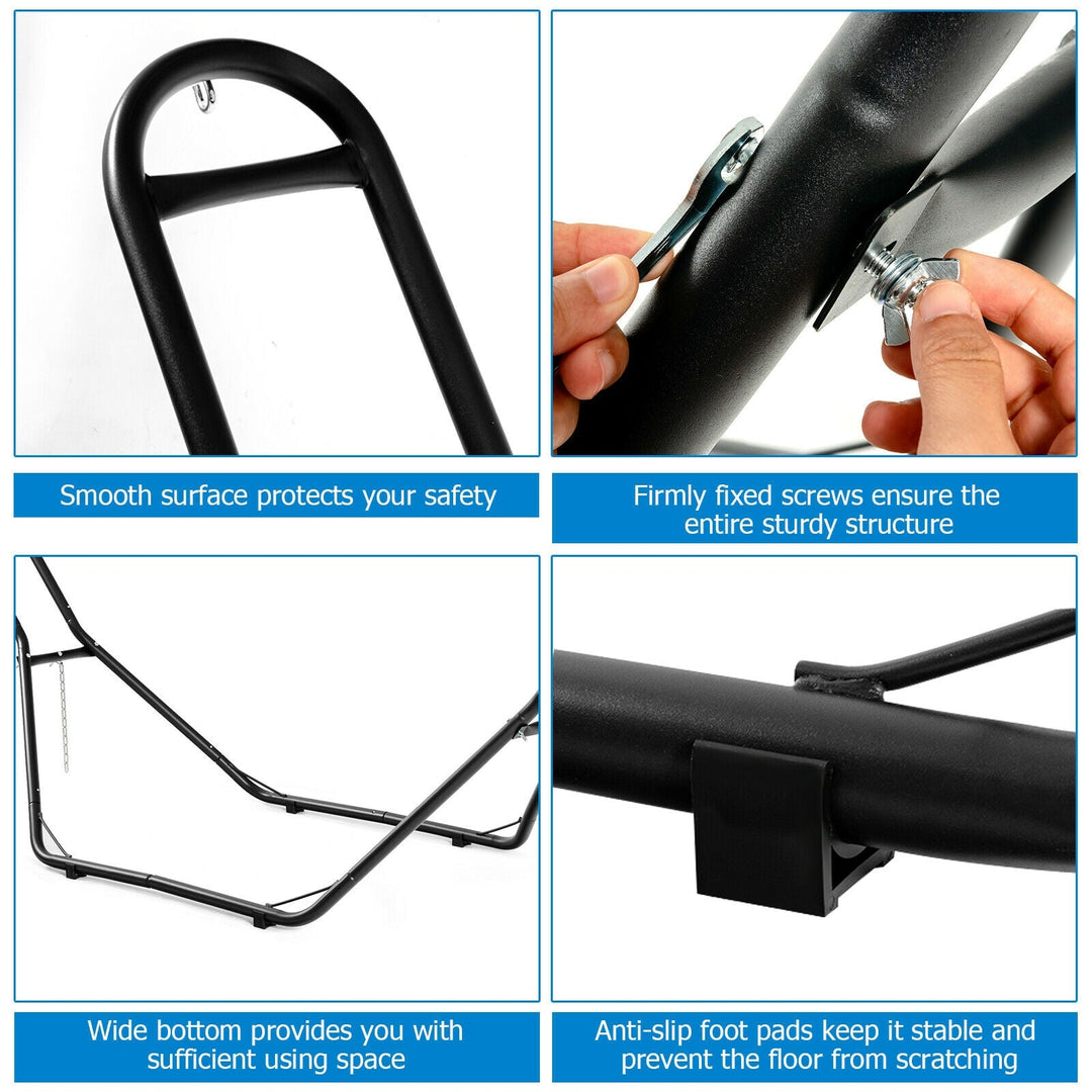 Hammock Stand Heavy Duty Steel Frame with Adjustable Chains