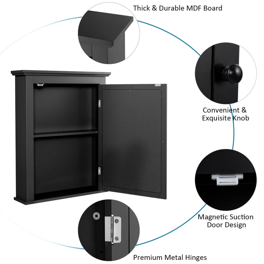 Bathroom Wall Mounted Storage Mirror Medicine Cabinet