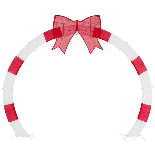 10.4 Feet Christmas Archway with Large Bow and LED Lights