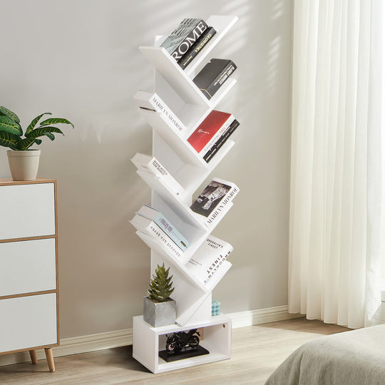 10-tier Tree Bookshelf with Drawer Free