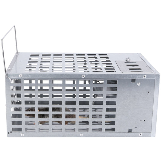 Humane Live Mouse Trap Reusable Metal Rat Rodent Cage Catch Release Continuous Capture Trap 2 Doors Indoor Outdoor Pet Children Safe