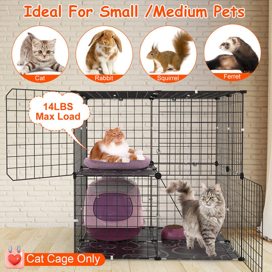 GBruno 2Tier Cat Cage Playpen Indoor Pet