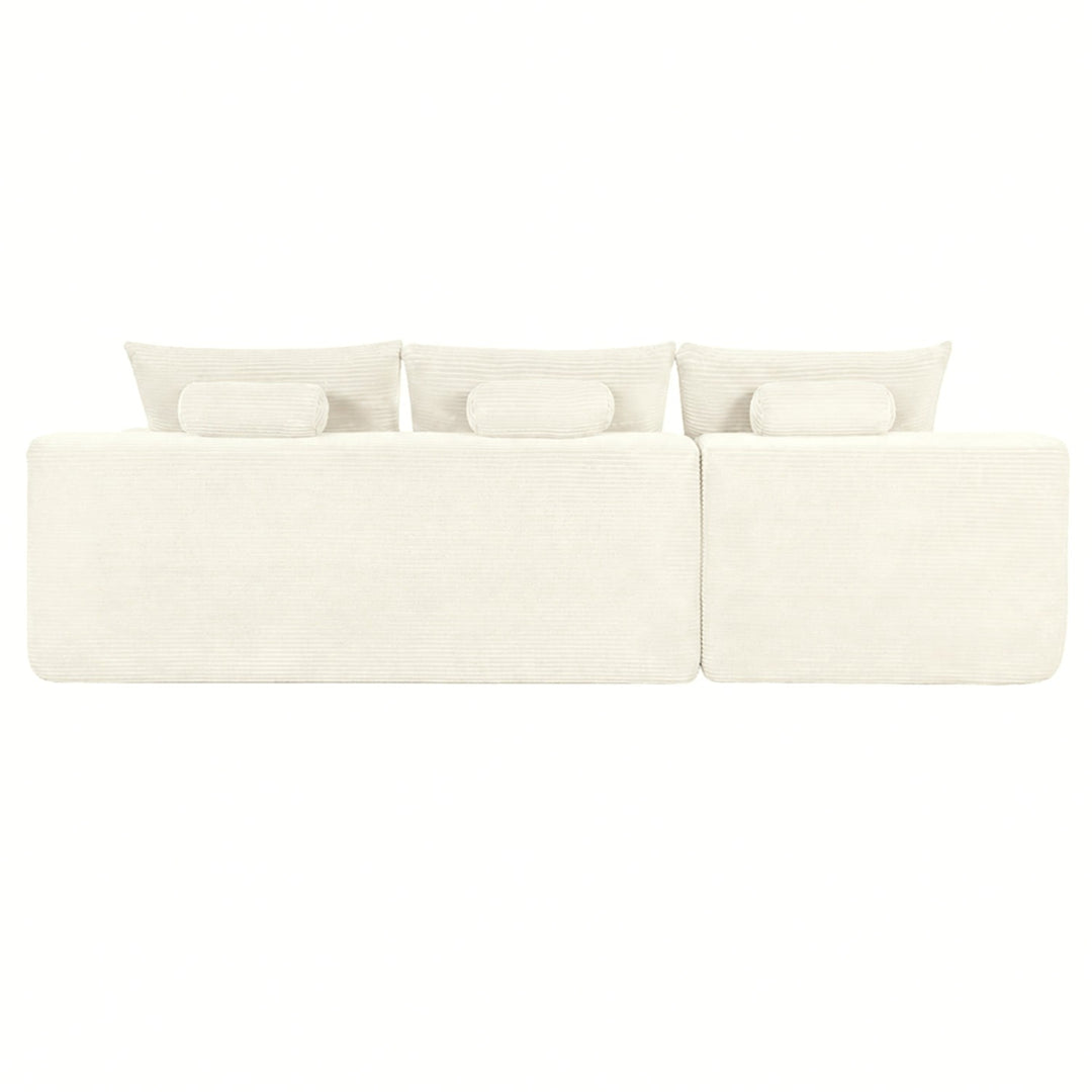 Cloud L-Shaped Corduroy Sectional Sofa with Chaise Lounge