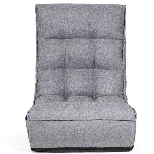 4-Position Adjustable Floor Chair Folding Lazy Sofa