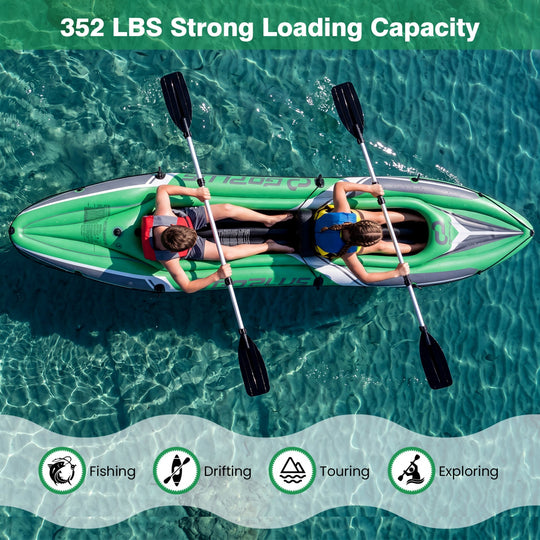 Inflatable Kayak 2 Person 11.5 Feet with Aluminum Paddles