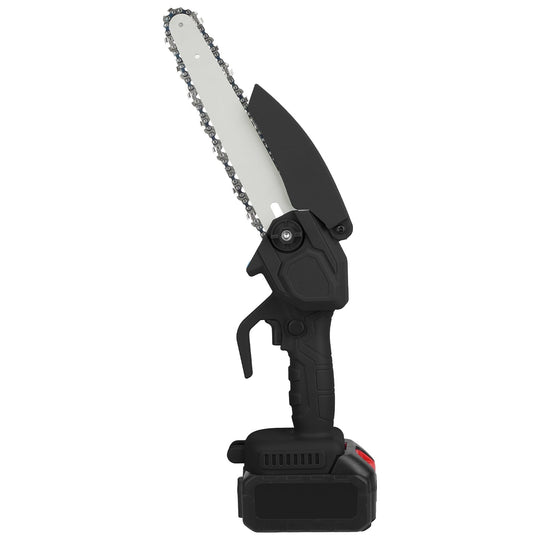 Electric Mini Chainsaw Portable Handheld Cordless Small Chain Saw Battery Powered with 2Pcs 1200mAh Rechargeable Batteries 8in Chains Gloves Goggles f