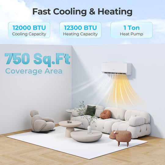 SEERXtreme Series ENERGY STAR Certified 12000 BTU 24 SEER2 208-230V Mini Split Heat Pump Heating at -15¬∞F