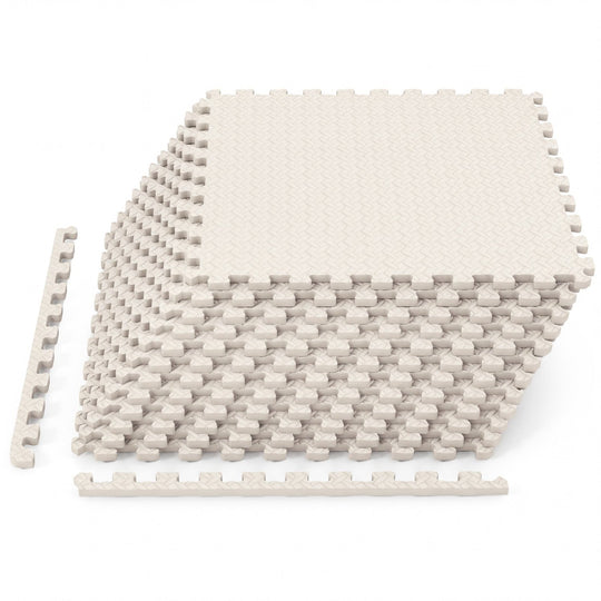 Puzzle Exercise Floor Mats 1/2 Inch Thick - 12 Tiles