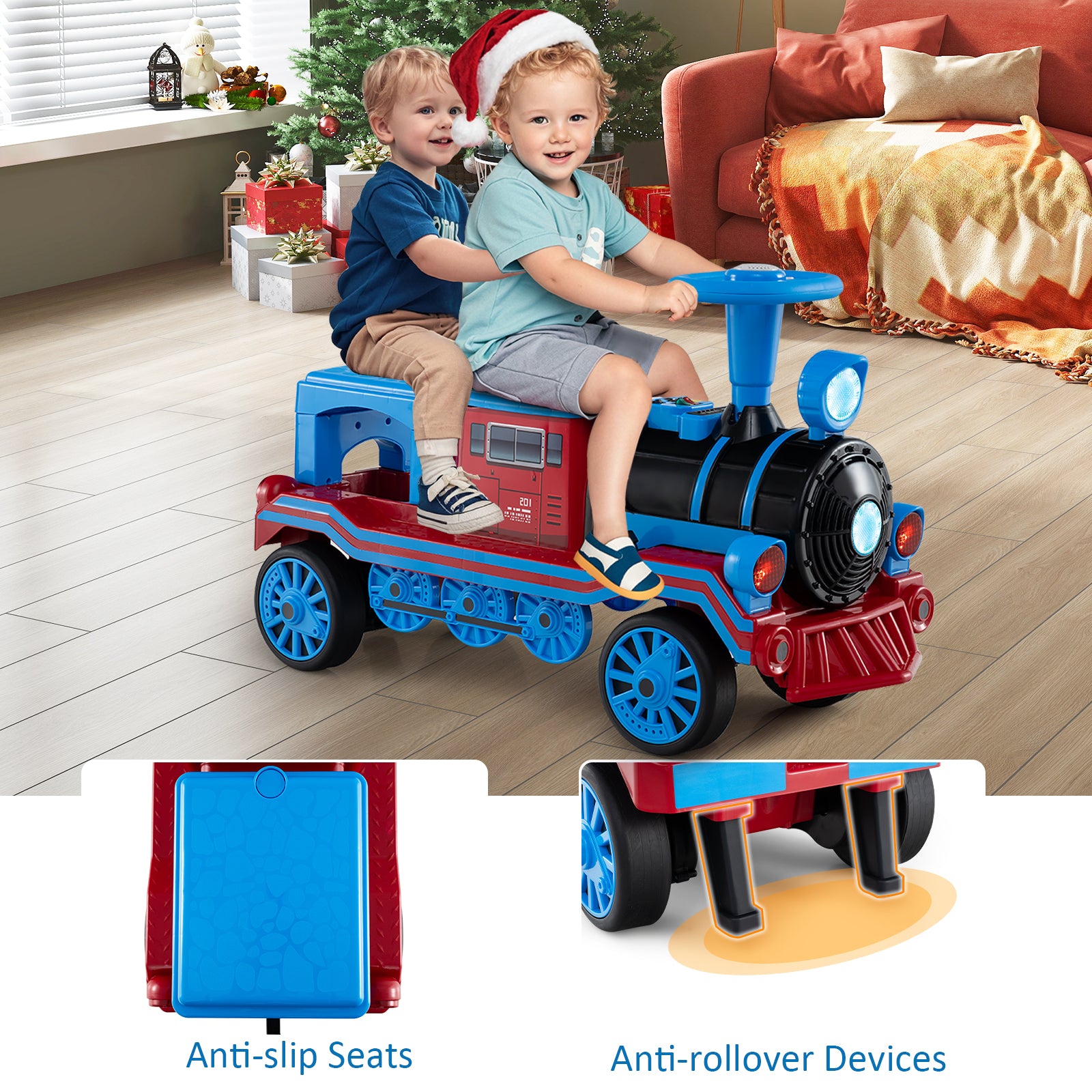 12V 2-Seater Ride On Toy with Train Whistle | Gbruno | Shop – GBruno Store