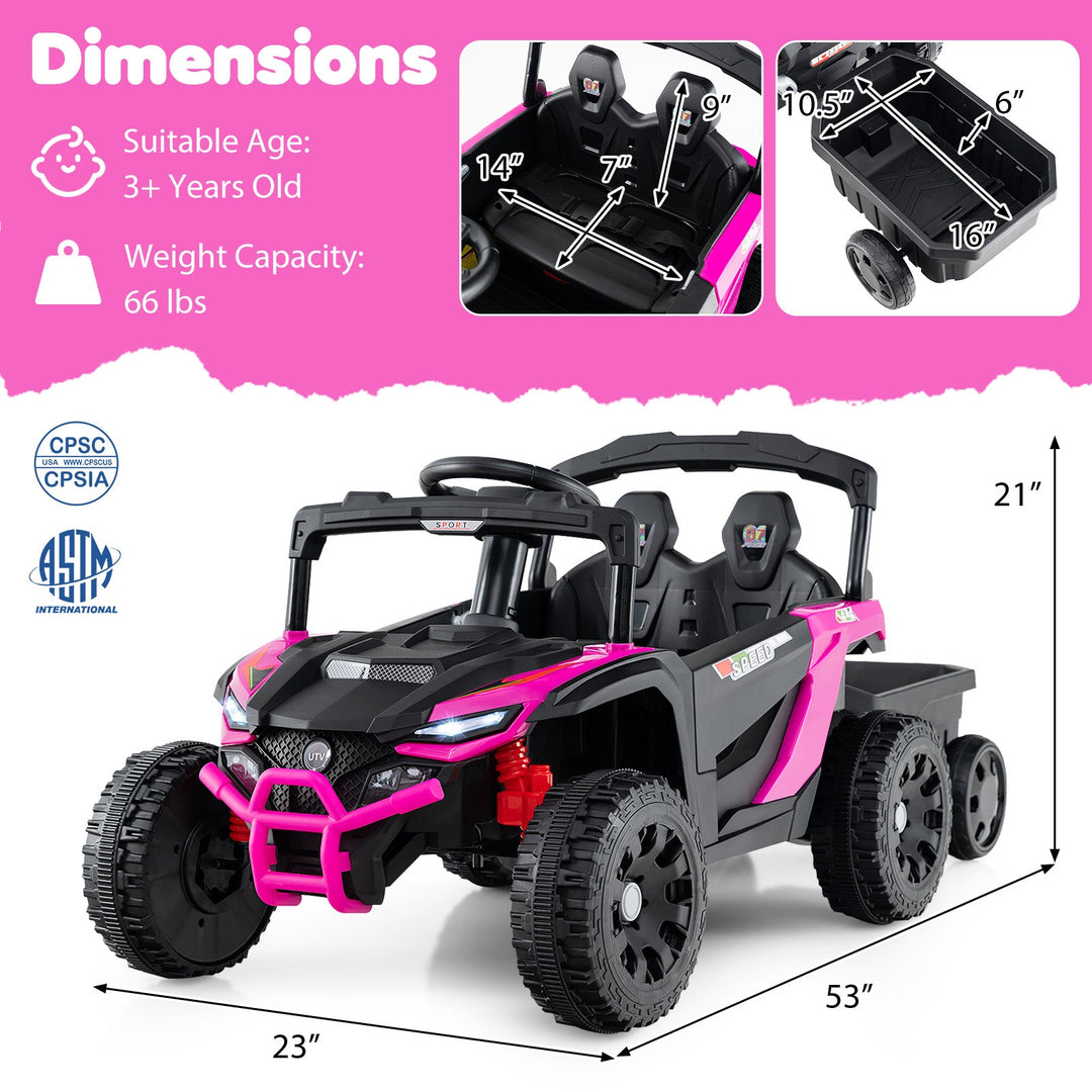 12V Battery Powered Ride On Tractor with Parent Remote Control