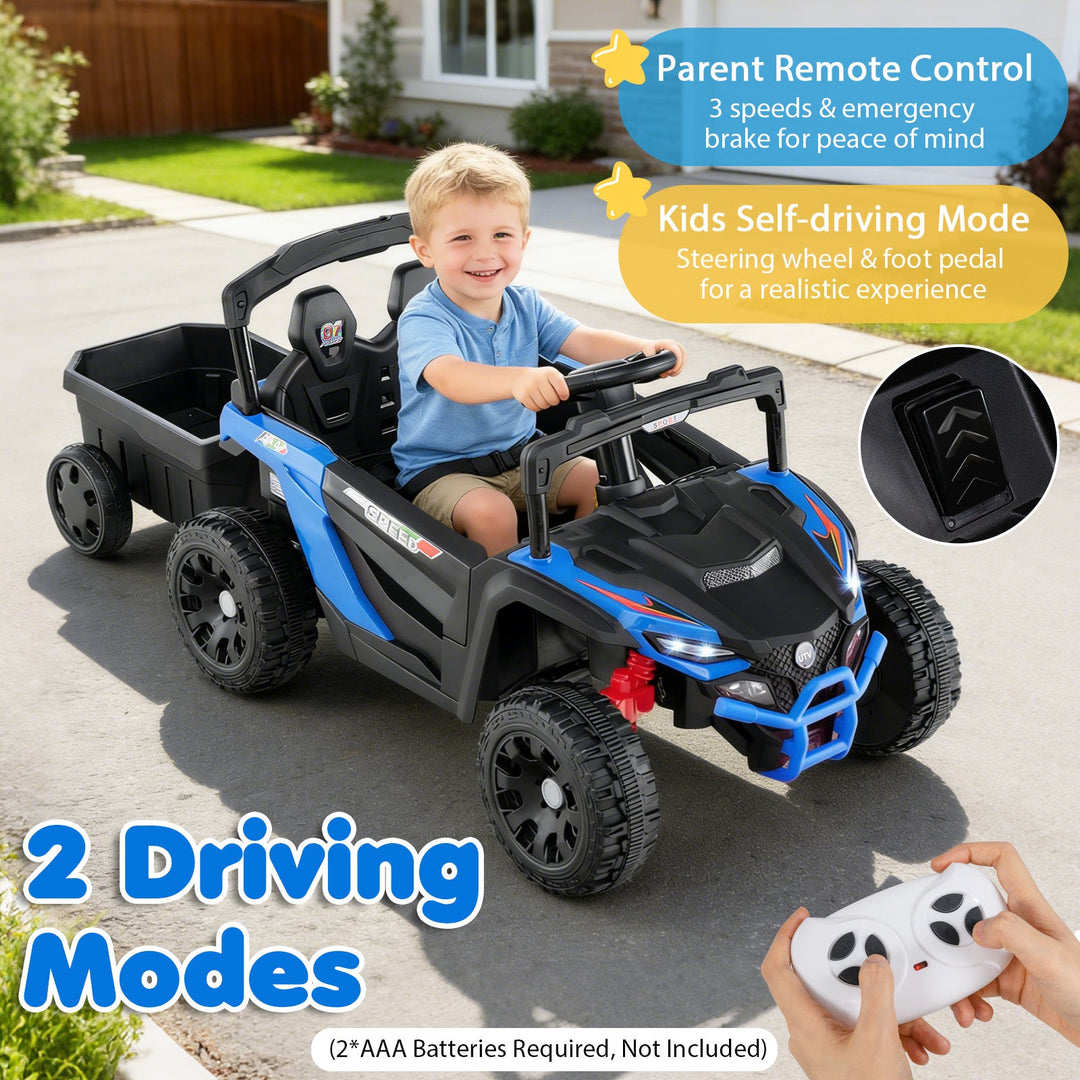 12V Battery Powered Ride On Tractor with Parent Remote Control
