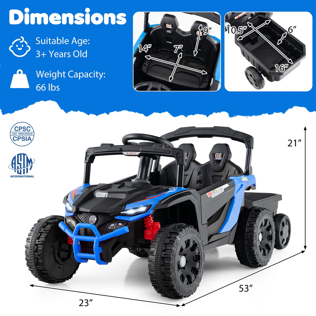12V Battery Powered Ride On Tractor with Parent Remote Control