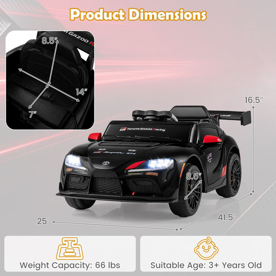 12V Kids Electric Car with Parent Remote Control and Msuic Licensed Toyota