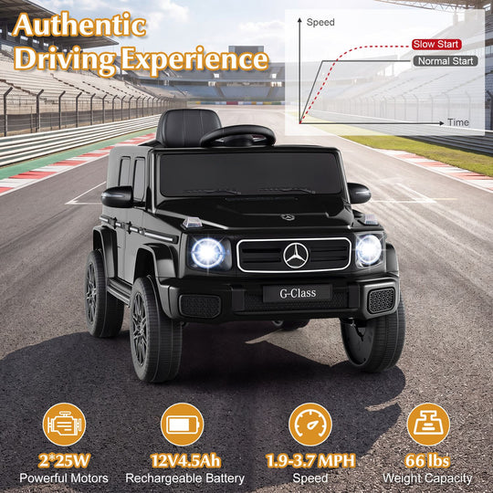 12V Kids Ride On Car Licensed Mercedes Benz EQG 580 for 3-8 Years