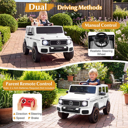 12V Kids Ride On Car Licensed Mercedes Benz EQG 580 for 3-8 Years