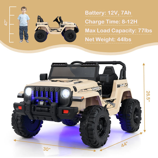 12V Kids Ride-on Jeep Car with 2.4 G Remote Control