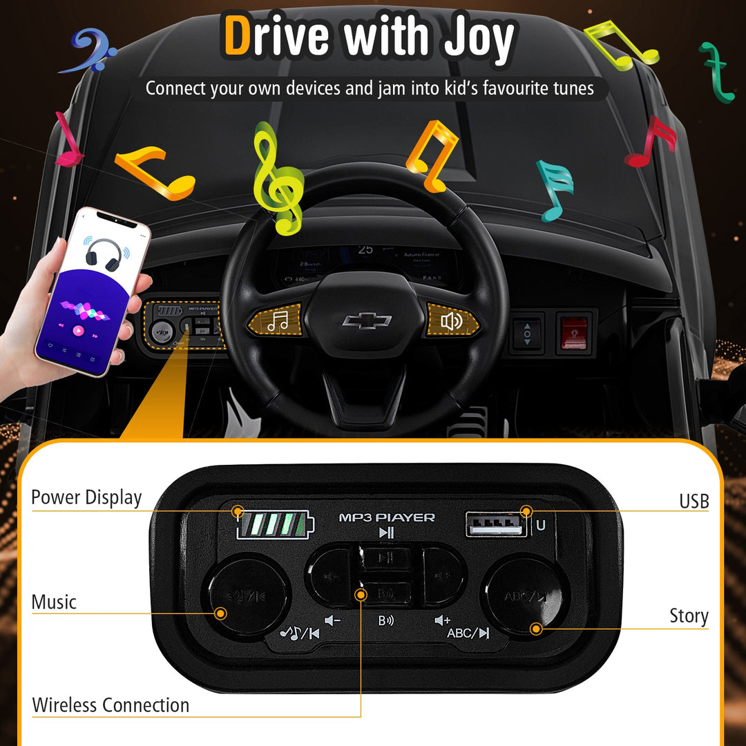 12V Ride on Car Truck Licensed Chevrolet with Remote Control Gift for 3+