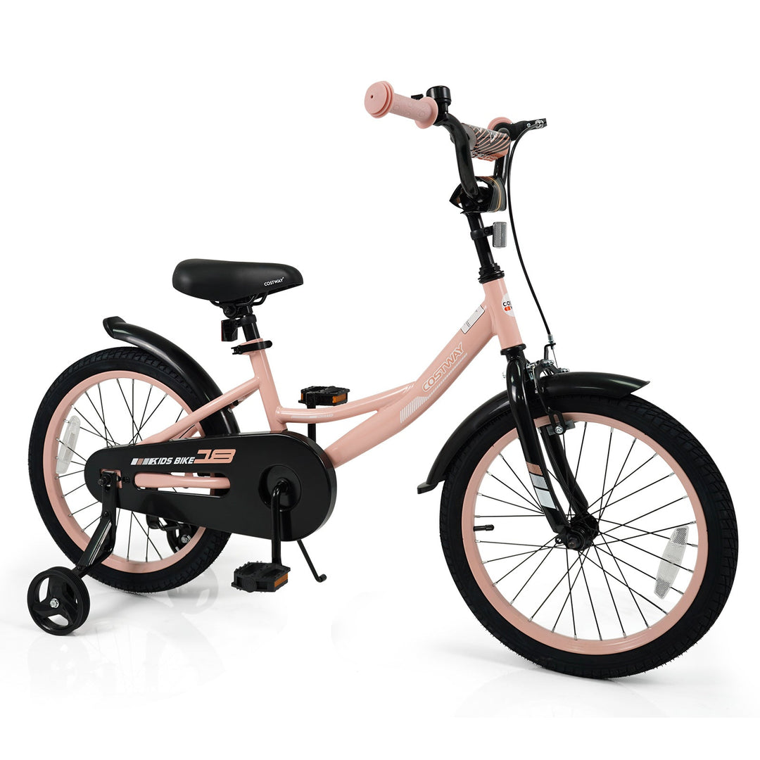 Kids Bike 12-18 Inch with Training Wheels - Pink