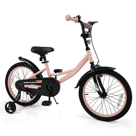 Kids Bike 12-18 Inch with Training Wheels - Pink