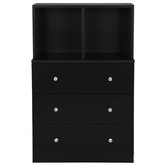 3 Drawer Dresser with Cubbies Storage Chest for Bedroom
